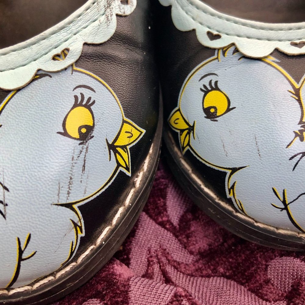 TUK RARE Punk Sweet MaryJanes French Bluebird - Picture 10 of 12